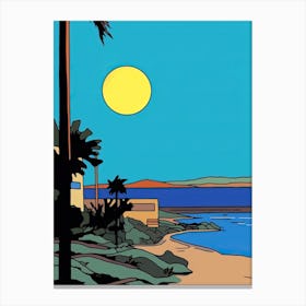 Minimal Design Style Of San Diego California, Usa 2 Canvas Print