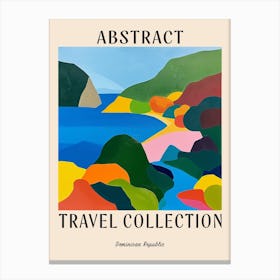 Abstract Travel Collection Poster Dominica 2 Canvas Print