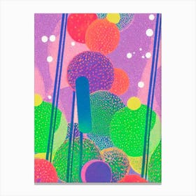 Kiwano 1 Risograph Retro Poster Fruit Canvas Print