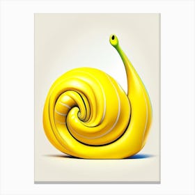 Full Body Snail Yellow 3 Pop Art Canvas Print