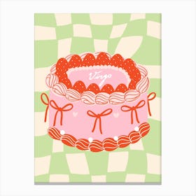 Virgo Coquette Cake Canvas Print