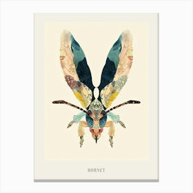 Colourful Insect Illustration Hornet 15 Poster Canvas Print