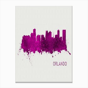 Orlando Florida City Purple Canvas Print