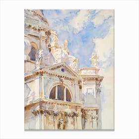 The Salute, Venice, John Singer Sargent Canvas Print