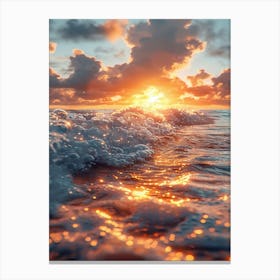 Sunset Over The Ocean 4 Canvas Print