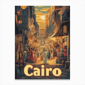 Aihrgdesign A Classic 1960s Travel Poster For Cairo 3 Canvas Print