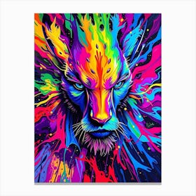 Colorful Lion Painting Leinwandbild