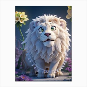 3d Animation Style A Majestic Clearing Illuminated By Soft Eth 0 Canvas Print