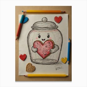 Heart In A Jar Canvas Print