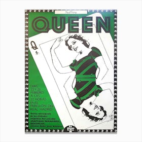 Queen Mega Rare Unique Poster From Spain 1979 Original Freddie Mercury Canvas Print