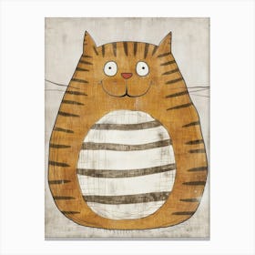 Striped Cat 11 Canvas Print