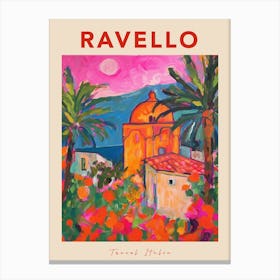 Ravello Italia Travel Poster Canvas Print