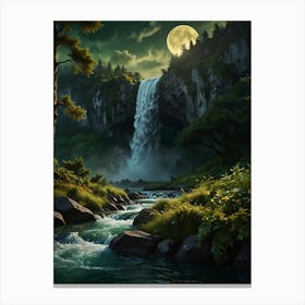 Waterfall In The Forest 7 Canvas Print