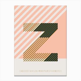 Z Typeface Alphabet Canvas Print
