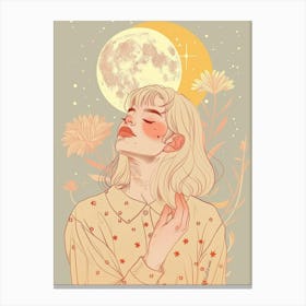 natural moon women Canvas Print