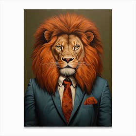 Lion Art Painting Contemporary Style 1 Canvas Print