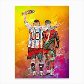 Ronaldo And Messi 2 Copy Canvas Print