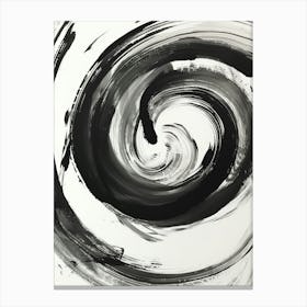 Black And White Swirl 1 Canvas Print