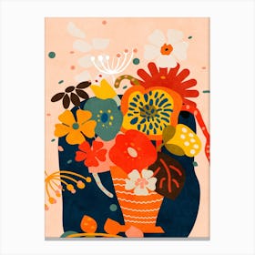 Mid Century Modern Floral 3 Canvas Print