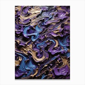 Purple And Gold Swirls Canvas Print