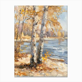 Birch Trees By The River 2 Canvas Print