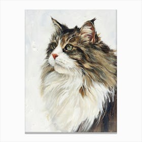 Norwegian Forest Cat Painting 1 Canvas Print