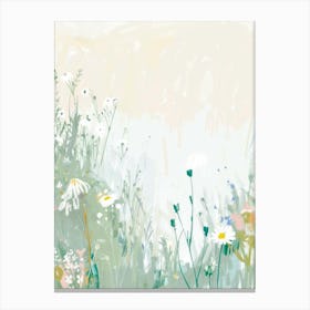 Meadow - Soft Colors Painting Landscape Canvas Print