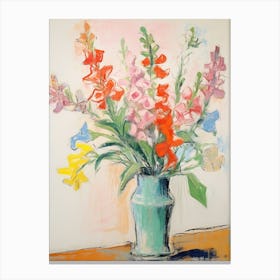 Flower Painting Fauvist Style Snapdragon 2 Canvas Print