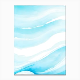 Blue Ocean Wave Watercolor Vertical Composition 142 Canvas Print