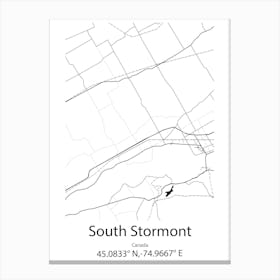 South Stormont,Canada Minimalist Map Canvas Print