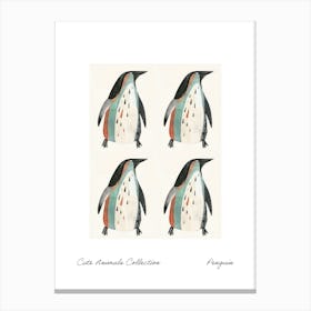Cute Animals Collection Penguin 4 Canvas Print