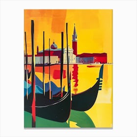 Abstract Venice poster illustration 1 Canvas Print