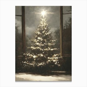 Christmas Tree In The Window 1 Canvas Print