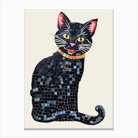 Black Cat Mosaic 2 Canvas Print