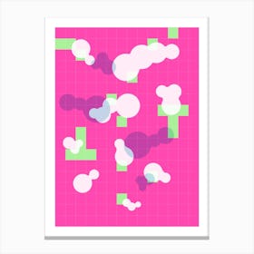 Hackney Swimming Pool Pink Canvas Print