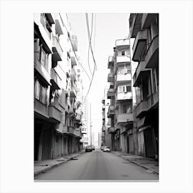 Beirut, Lebanon, Black And White Photography 4 Canvas Print