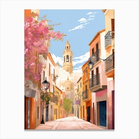 Valencia Spain 7 Illustration Canvas Print