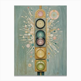 Pastel Abstract Traffic Light Canvas Print