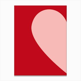 Red-Pink Heart Canvas Print