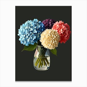 Hydrangeas In A Vase 2 Canvas Print