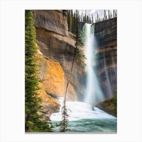 Sunwapta Falls, Canada Realistic Photograph (1) Canvas Print