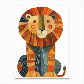 Barbary Lion Symbolic Imagery Clipart 7 Canvas Print