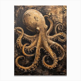 Mixed Media Octopus Painting 2 Canvas Print