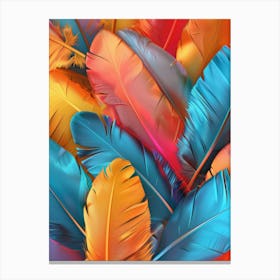 Colorful Feathers 6 Canvas Print