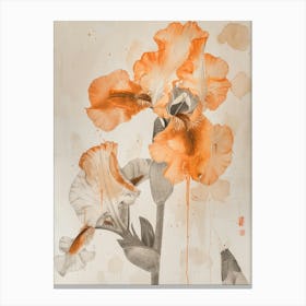 Orange Iris 3 Canvas Print