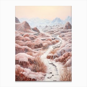 Dreamy Winter Painting Zhangye National Park China Canvas Print