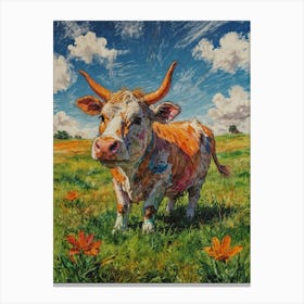 Cow In The Field 1 Canvas Print