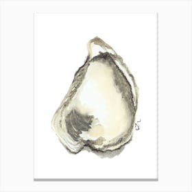 Oyster Shell in ecru Canvas Print