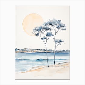 Watercolour Of Bondi Beach   Sydney Australia 1 Canvas Print