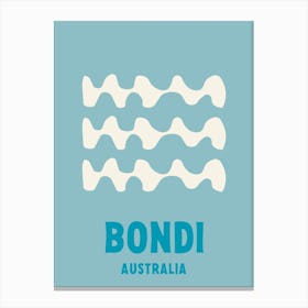 Bondi Beach, Australia, Graphic Style Poster 1 Canvas Print